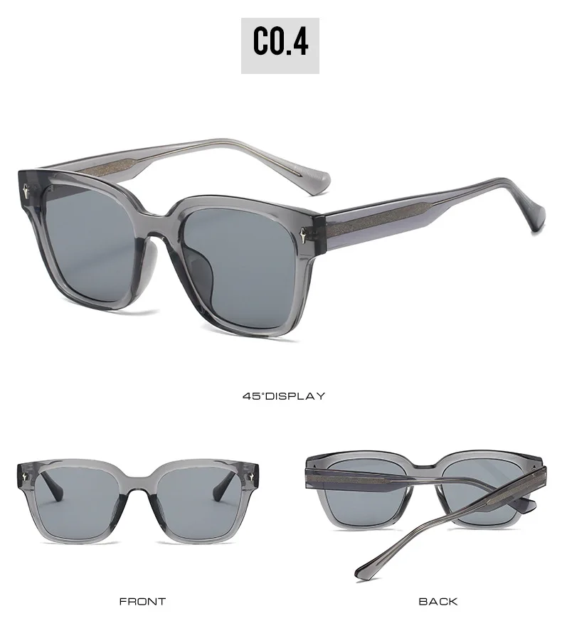 2025 qualität Metall Kern Quadrat Sonnenbrille Frauen Koreanische Marke Designer Tr90 Mode Unisex Männer Gläser – Detail 10