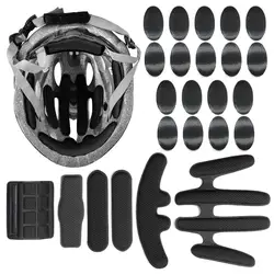 24 pz/set kit di imbottitura per casco Set di cuscinetti in schiuma universali per bicicletta da bicicletta di ricambio in spugna sigillata