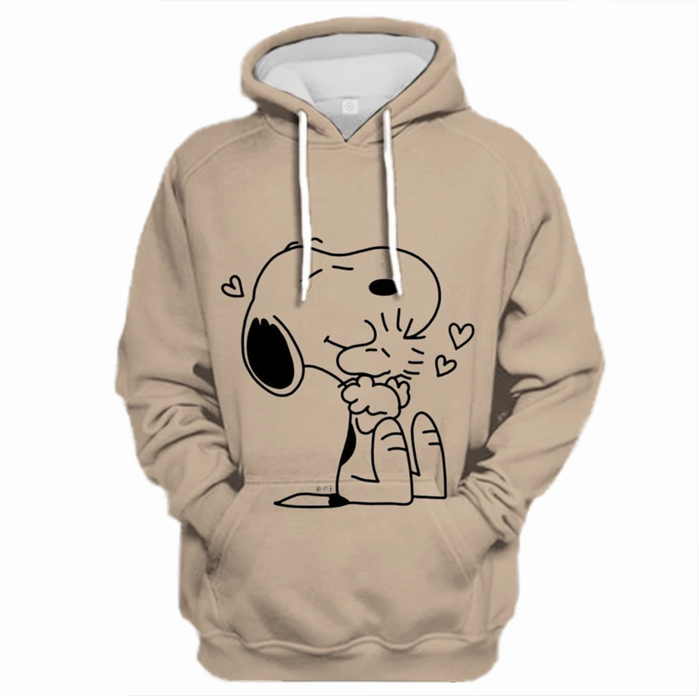 

Snoopy Cartoon Anime Women's Hoodie Spring and Autumn Edition Women's Round Neck Hoodie 2024 New Fashion Couple Sportswear Top