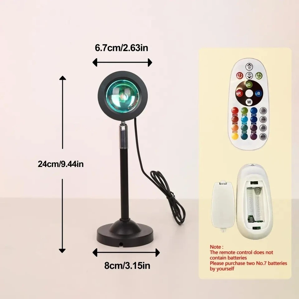 USB Sunset Lighting Ambient Projection Night Light for Home Décor, Relaxing Lighting in Bedroom and Living Room, image 5