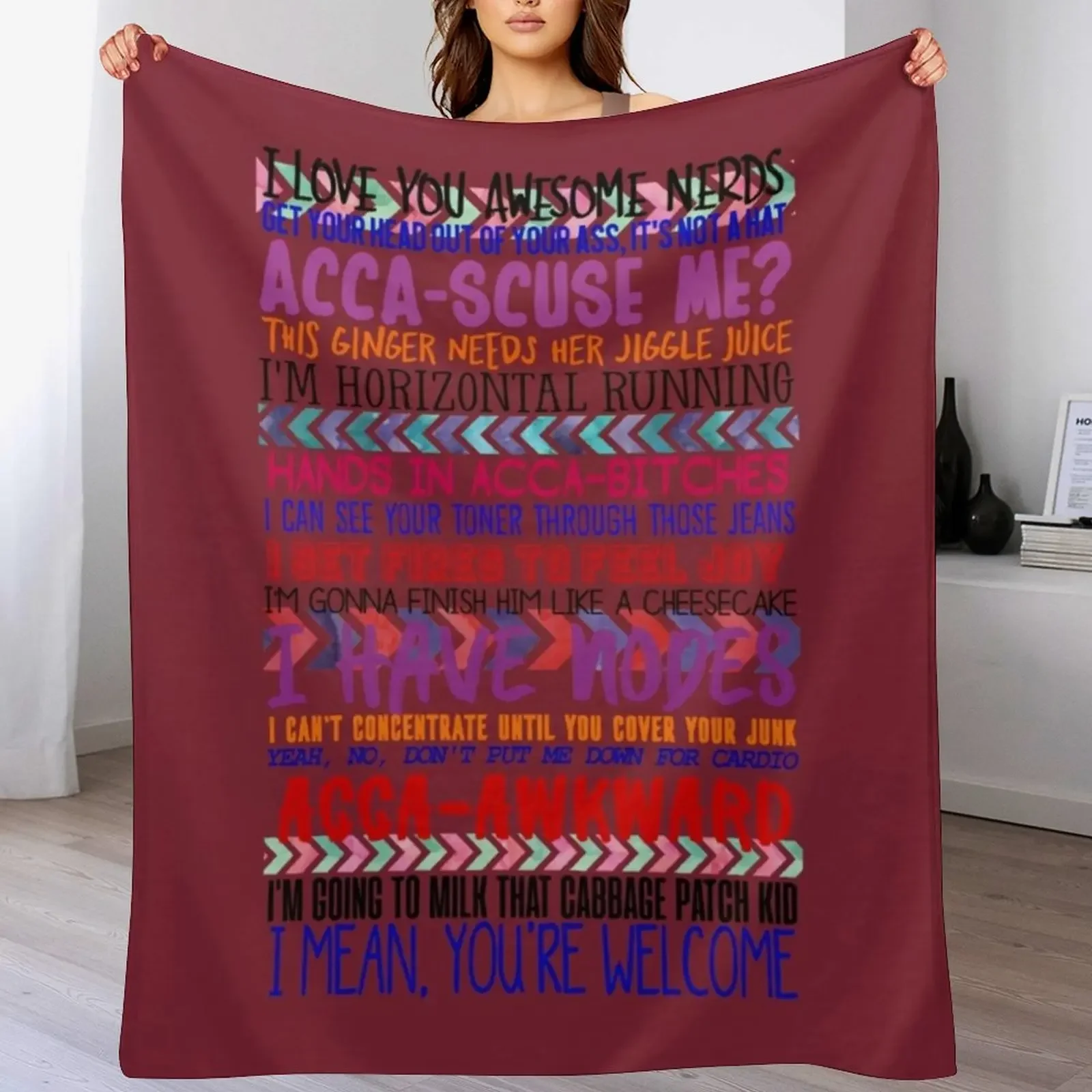 

Pitch Perfect Quotes Throw Blanket Hairy for sofa Bed Fashionable Sofas Blankets