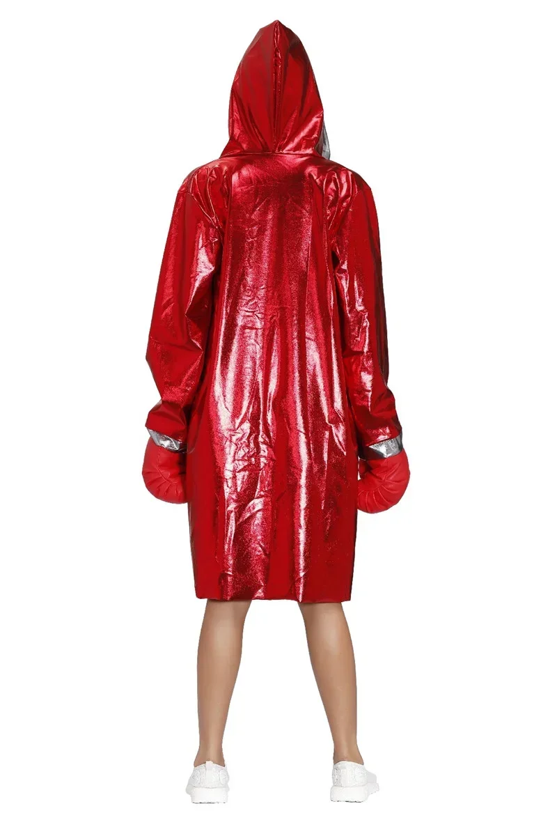 Men Women Cosplay Costume Boxing Robe with Shorts and Tops Adult Hooded Cloak Robe Uniform Couple Boxer Performance Costume