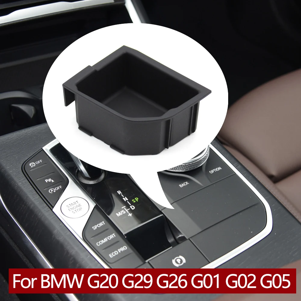 자동차 중앙 콘솔 기어 시프트 보관함, BMW 2 3 4 X3 X4 X5 X6 X7 시리즈 F40 G20 G26 G01 G02 G05 G06 G07 F98 용 수정