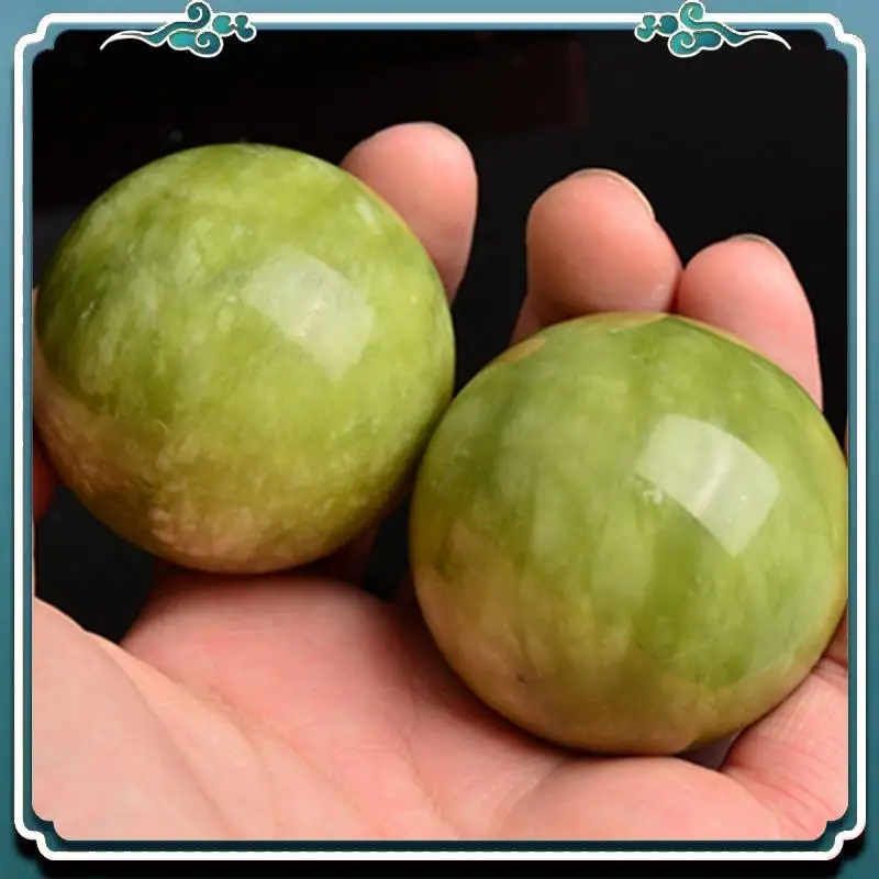 2PCS Marble Jade Baoding Chinese Health Stress Exercise Balls For Relaxation Relief Therapy Hand Care Tool Eco-Friendly