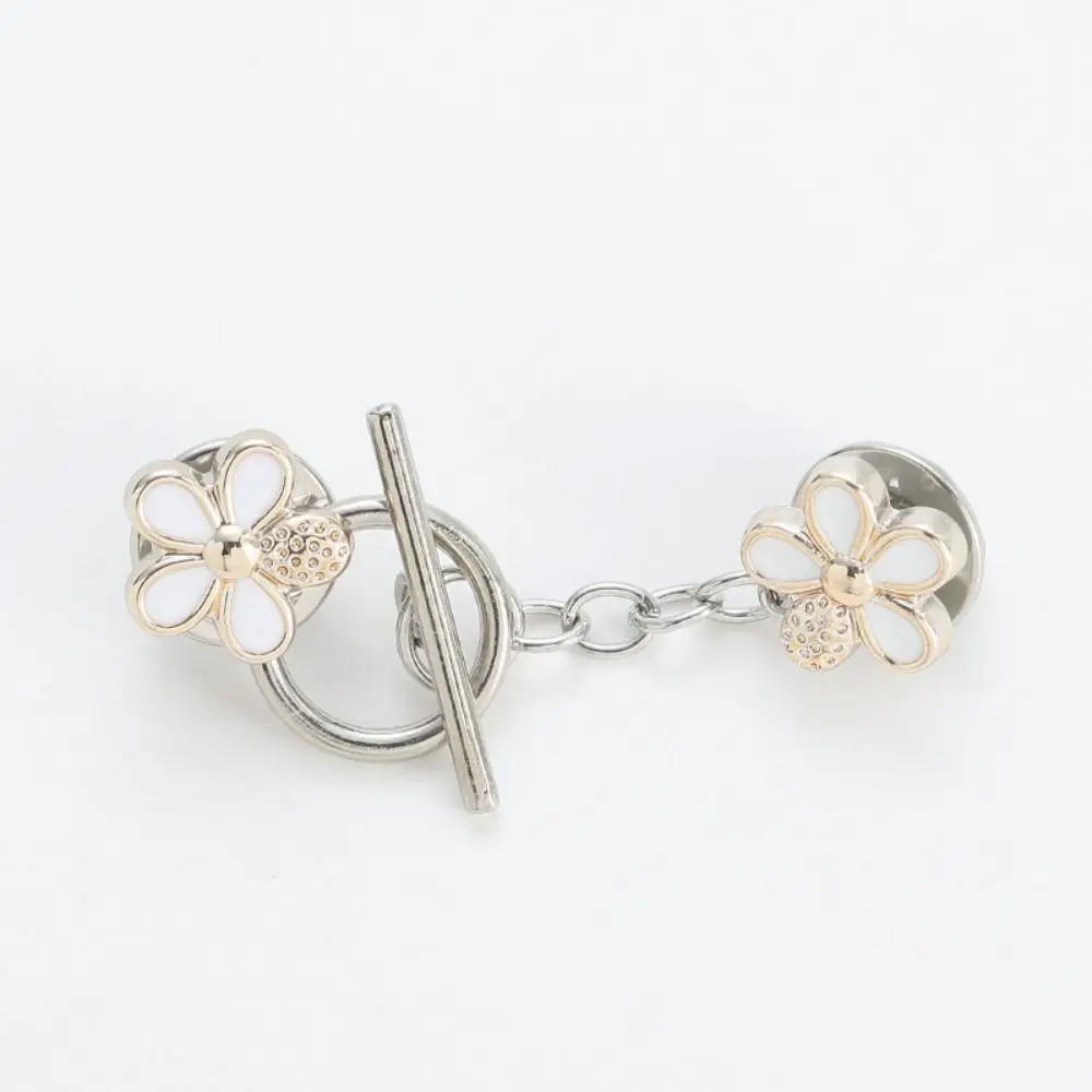 

Rabbit Nail-Free Cardigan OT Buckle Bear Flower Close Neckline Decorative Brooch Adjustable Waist Buckle