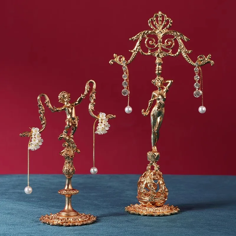 

Jewelry display rack golden angel goddess earrings storage rack earrings store display shooting props creative ornaments
