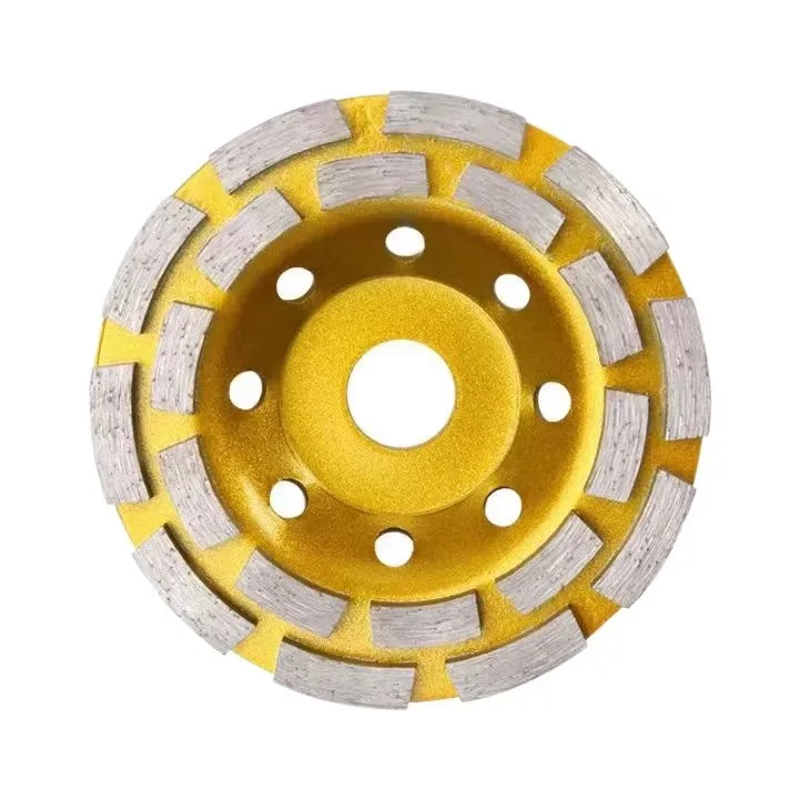 100/125mm Double Row Diamond Grinding Disc, for Angle Grinder, Stone/Concrete/Wall Putty Polishing & Cutting