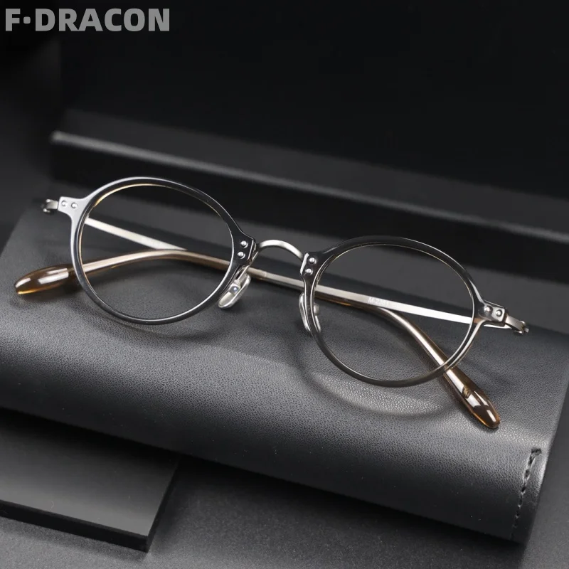 

New Retro Round Plate Men's And Women's Eyeglass Frames Suitable For Height Anti Blue Light Optical Prescription Frame M2316