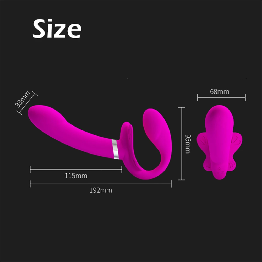 Strapless Strap-on Dildo Vibrators for Women Double-heads Vibrating Penis Lesbian Erotic Toys for Adult Sex Toys for Couples