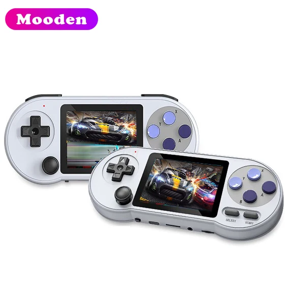 J SF2000 مشغل ألعاب محمول 3 بوصة مدمج 6000+ ألعاب ريترو 16 جيجابايت مشغل مزدوج يدعم مخرج تلفزيون AV وحدة تحكم ألعاب محمولة #1