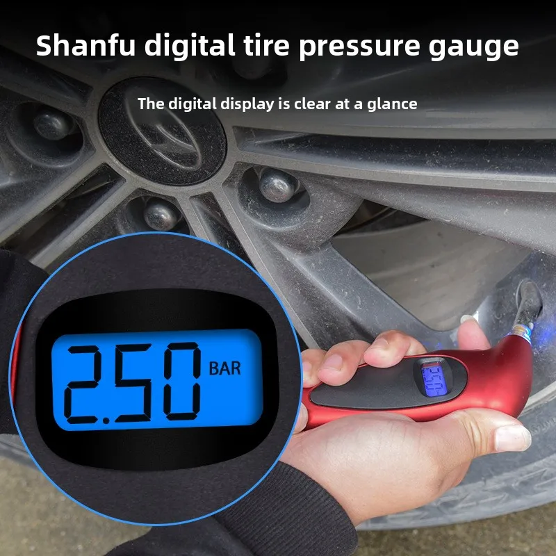New Tire Pressure Gauge Backlight High-precision Digital Tire Pressure Monitoring Car Tyre Air Pressure Gauge Meter LCD Display