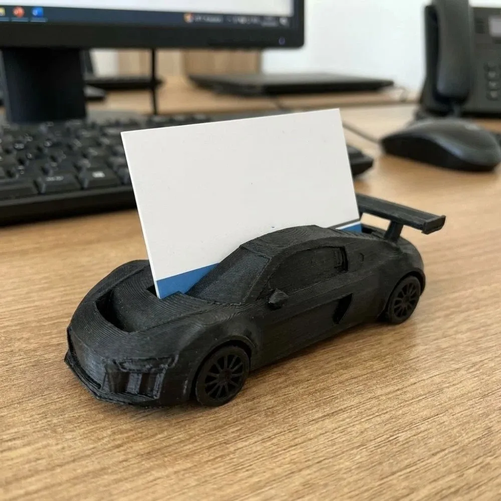 3D Printing Sports Car Business Card Holder Realistic Plastic Business Card Storage Box Auto-Themed Novelty Name Card Organizer