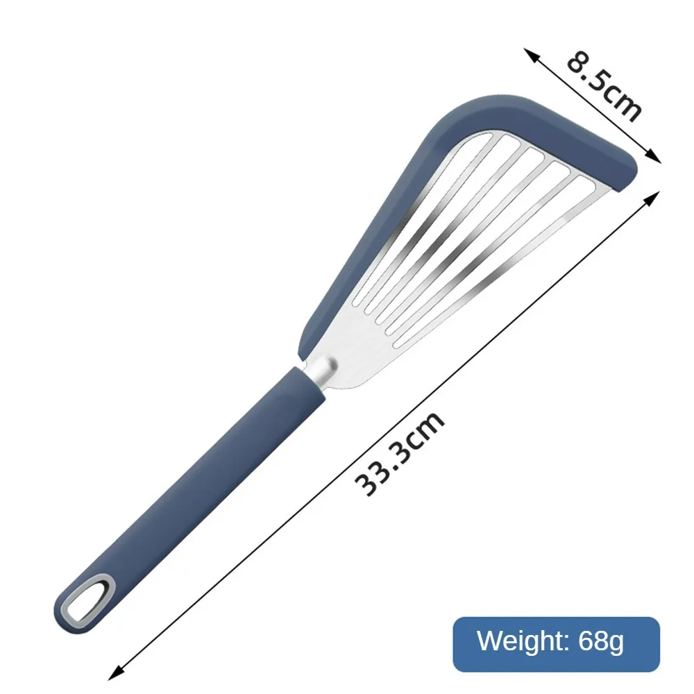 Leakage Spatula Food Grade Non-stick Silicone Fried Fish Spatula Spatula Stir-fry Spatula Stainless Steel Butterfly Spatula