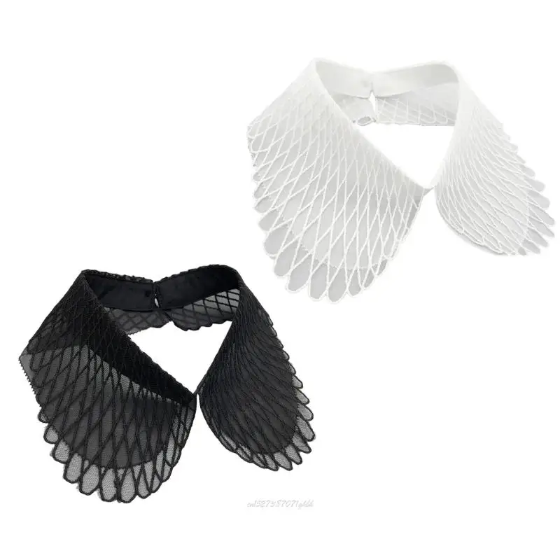 x5xa-スタイリッシュなレースの取り外し可能な襟-decoraitve-襟インサート女性ガールドレスセーターシャツ強化ファッションアクセサリー