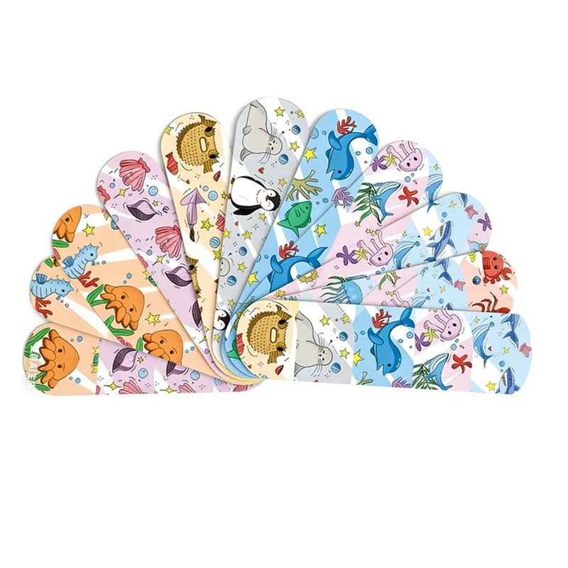 

100Pcs/Cartoon Band Aid Waterproof Cute Plasters for First Aid Strips Wound Dressing Patch Tape Breathable Adhesive Bandages