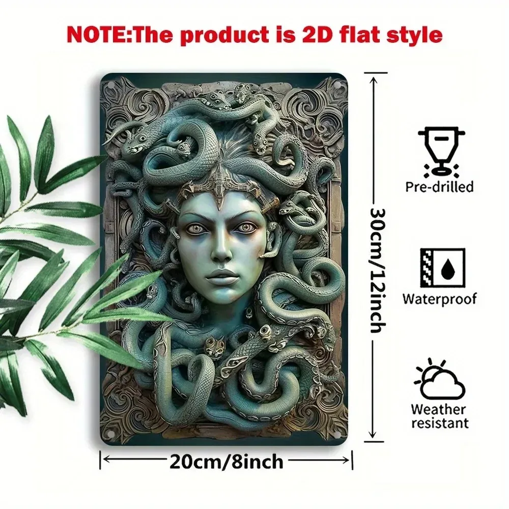 Metal Sign Gothic Demon High Bend Resistance Vintage Wall Decor Home Gift