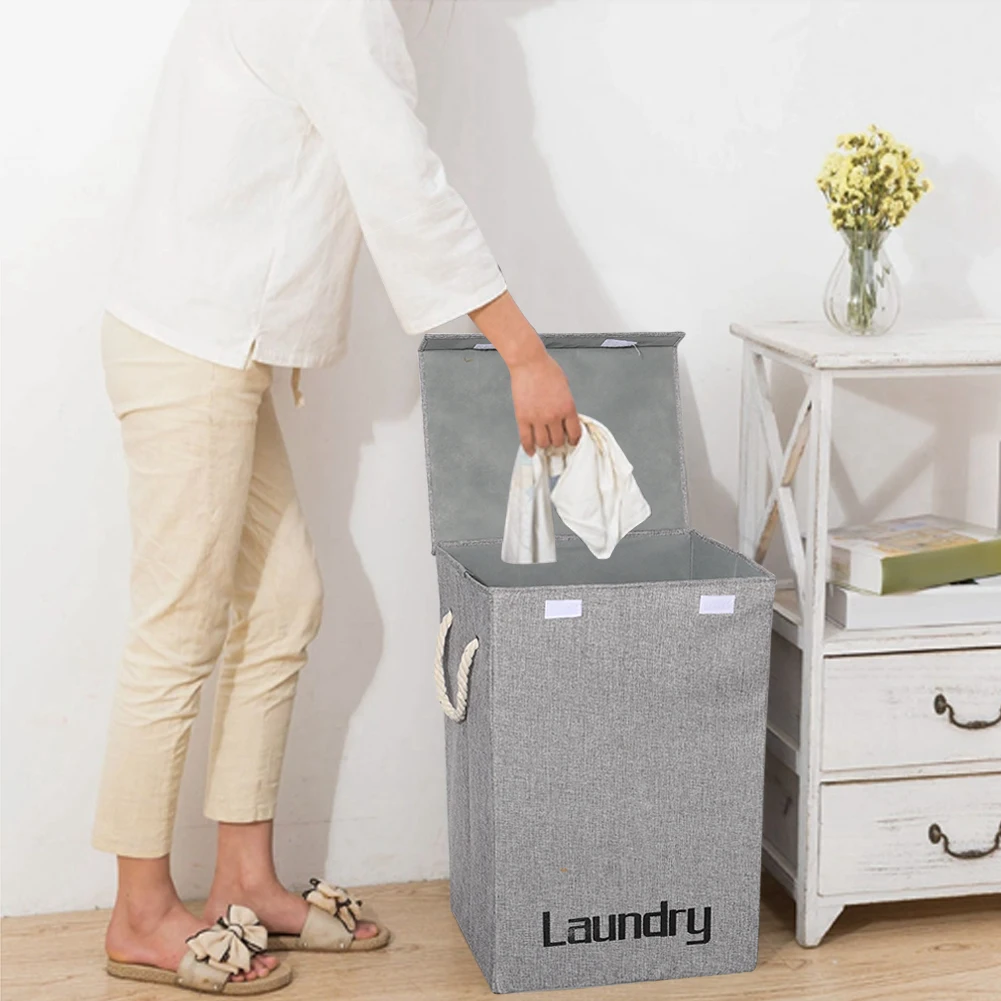 【Lifeideas】Basket Laundry Bin Household Storage Bin for Bedroom Camping Laundry
