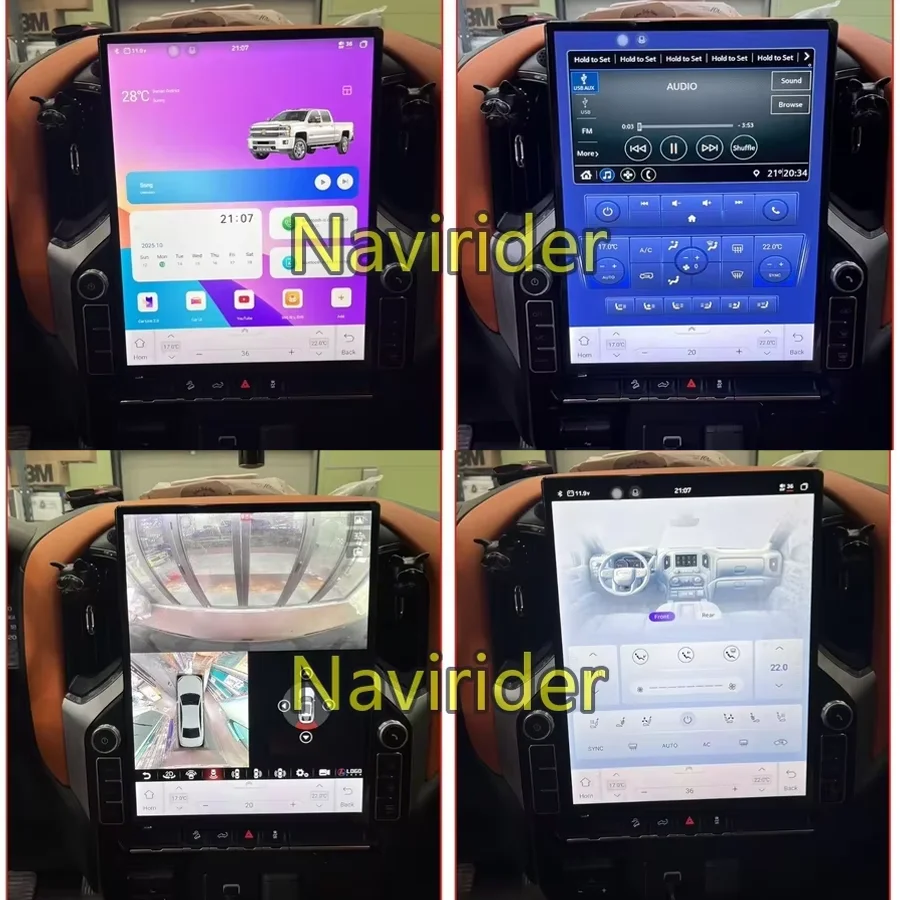 16.2inch Android Car Radio Vertical Screen Carplay Android Auto GPS BT Video Multimedia Player For Chevrolet Silverado 2019-2023
