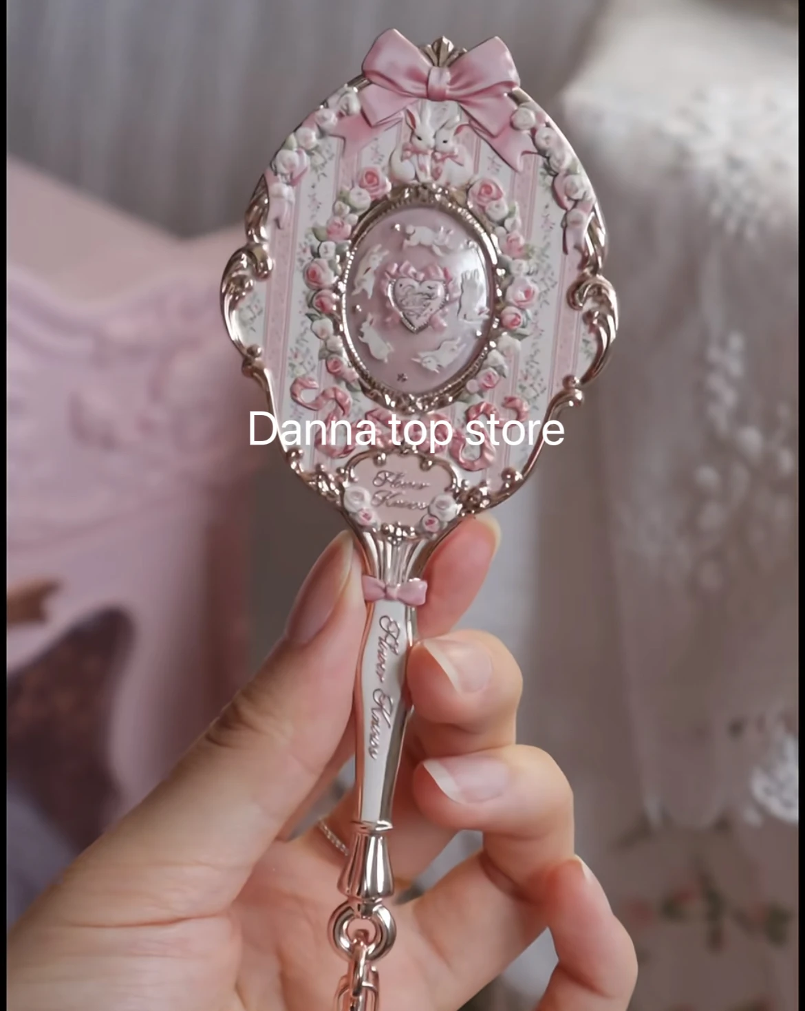 Flower Know Bunny Garde Series Makeup Tools Mini Makeup Mirror Hand-held Moisturizing Lip balm Cosmetic