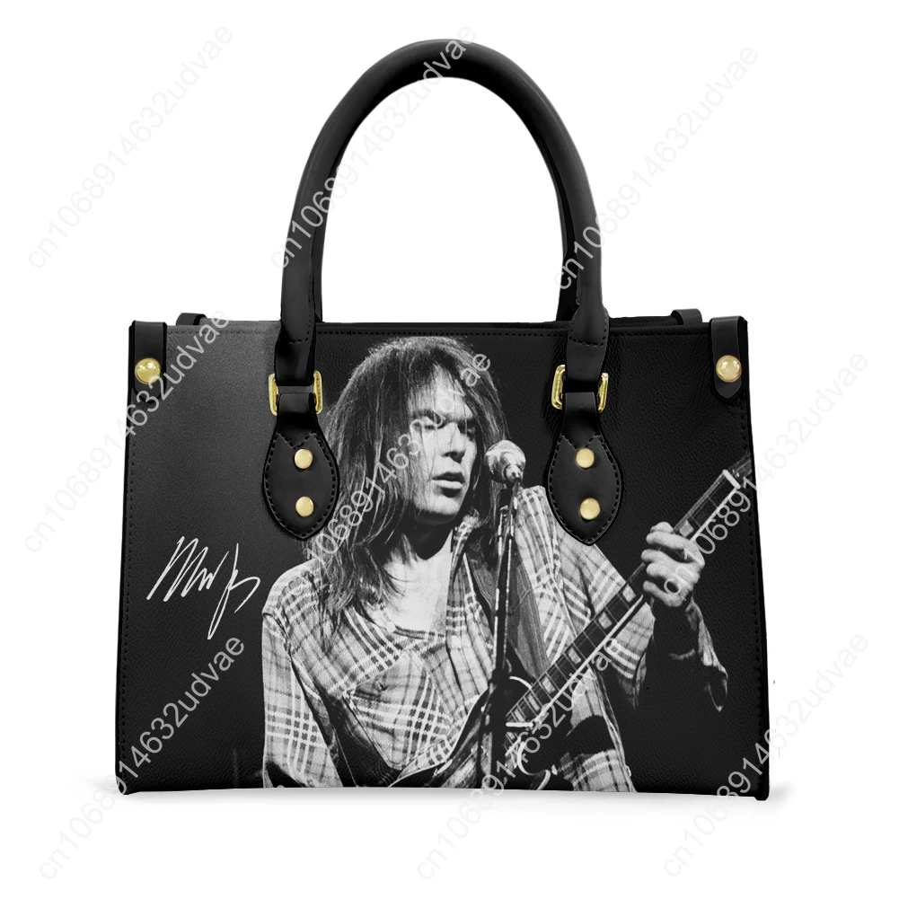 Neil Young Purse Mens Womens New Shoulder Crossbody Bag Personalized Handbag Business Commuter Leather Tote Bag Gift