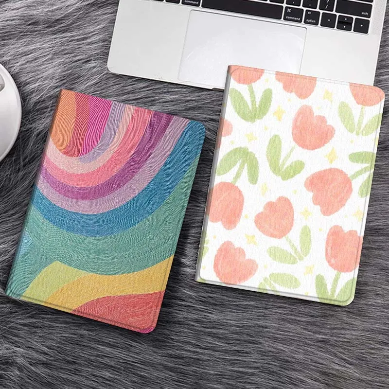 

Colorful Wavy Pattern Art Gift Tablet Case For Samsung Galaxy Tab S7 S8 S9 S10 FE Lite