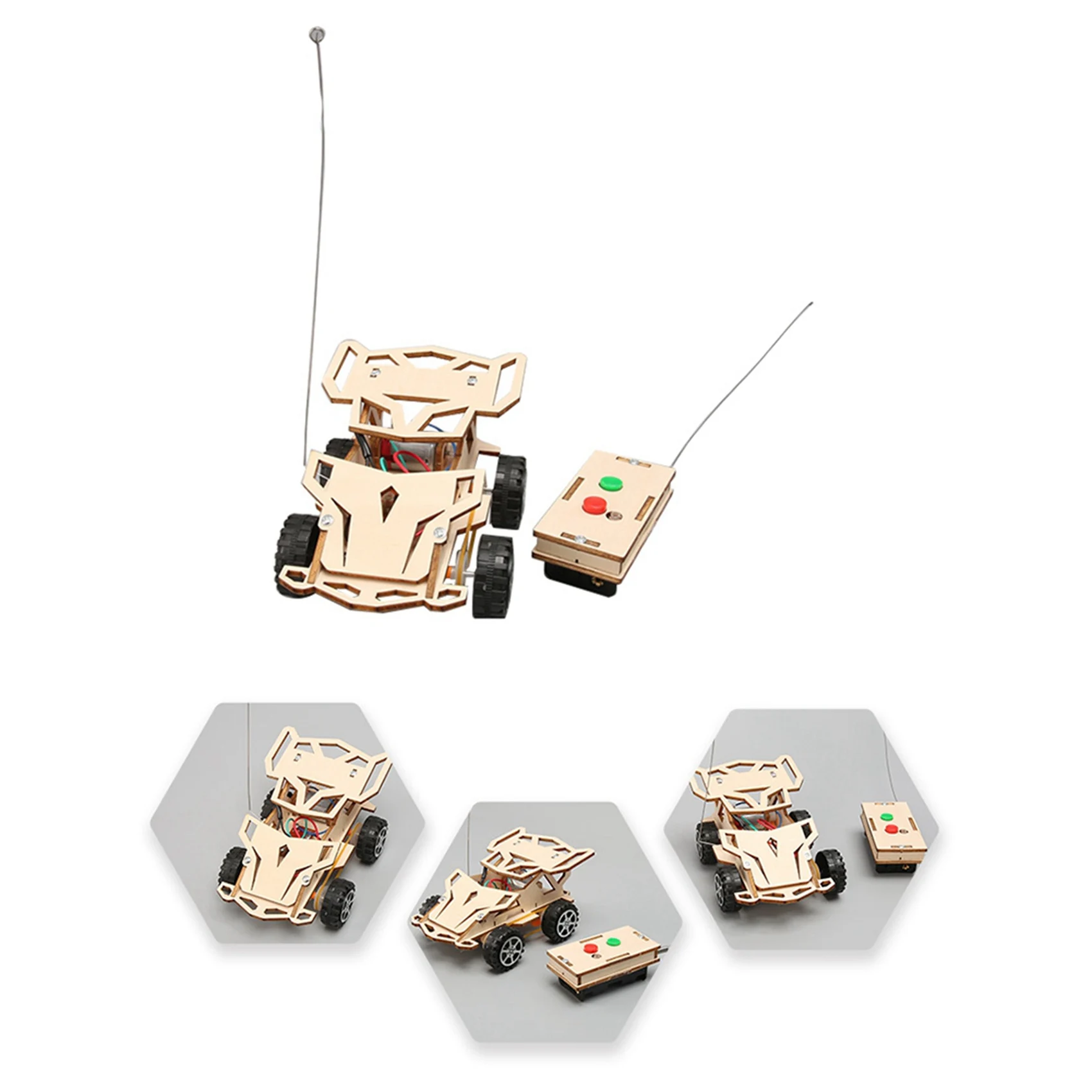 WOTT-2X DIY Remote Control Four Wheel Drive Racing Elementary School Students Educational Fun Material Package