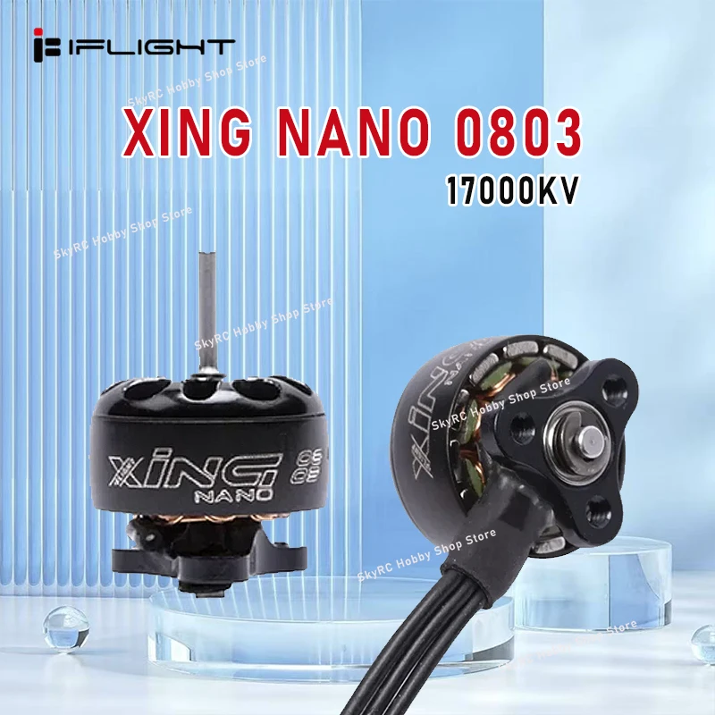 

iFlight XING NANO 0803 17000KV 1S бесщеточный двигатель с проволочной вилкой 30 мм, вал 1 мм для гоночного дрона RC FPV