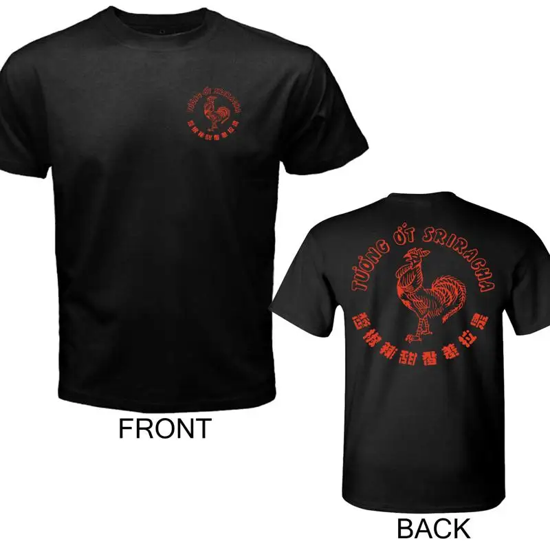 Sriracha Hot Chilli Sauce Herren-T-Shirt in Schwarz, Größe S bis 5XL