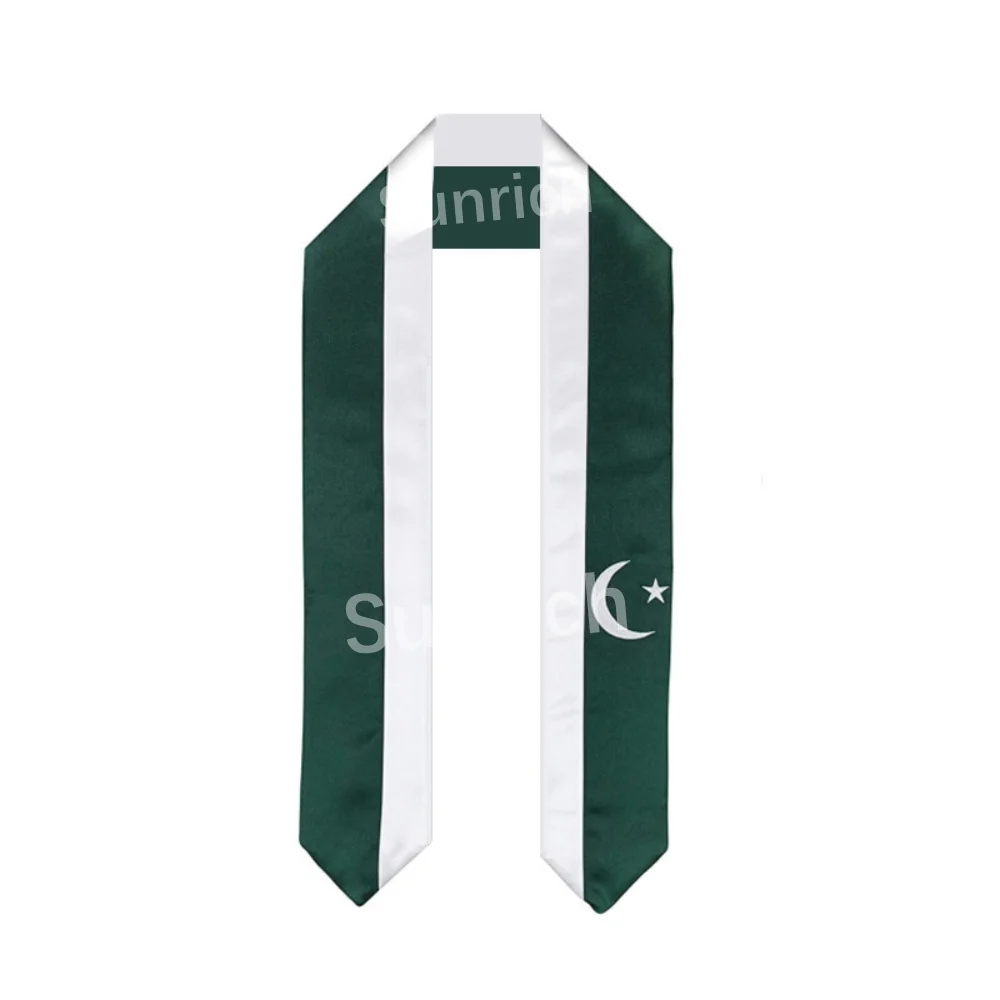 

Pakistan Flag Graduation Stole Bachelor Gown Accessory Pakistani Study Abroad International Stole