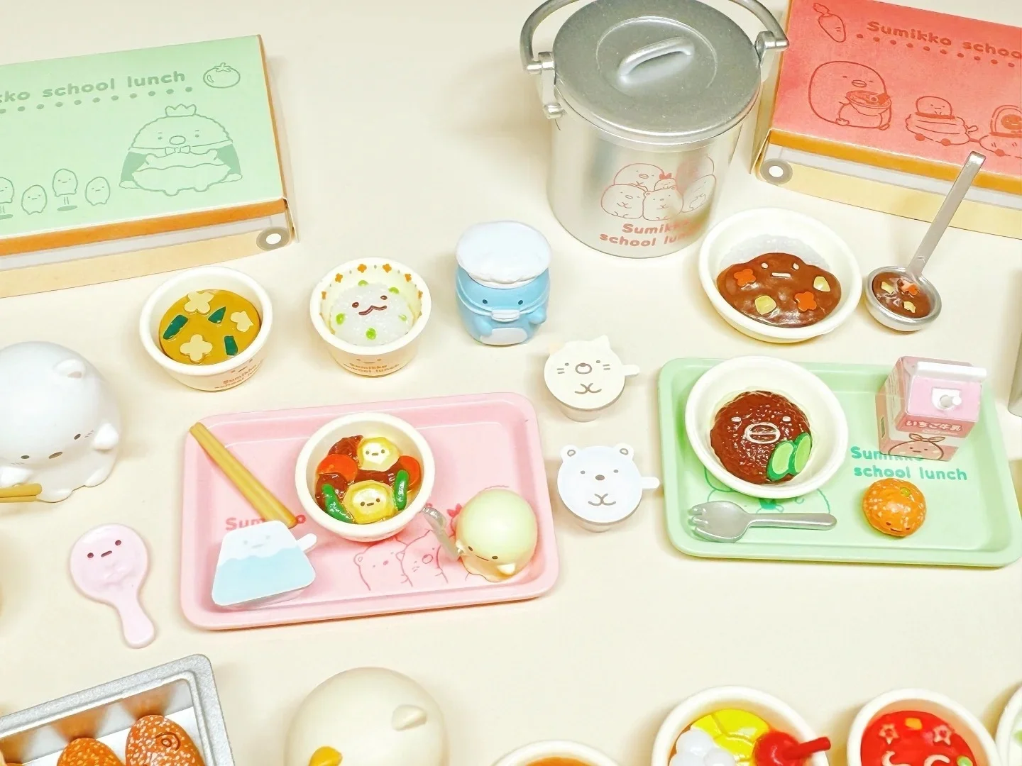 RE-MENT Hoekbiologie Blind Box School Lunch Blind Box Miniatuur Scène Desktop Decoratie Box Ei Voedsel Spelen