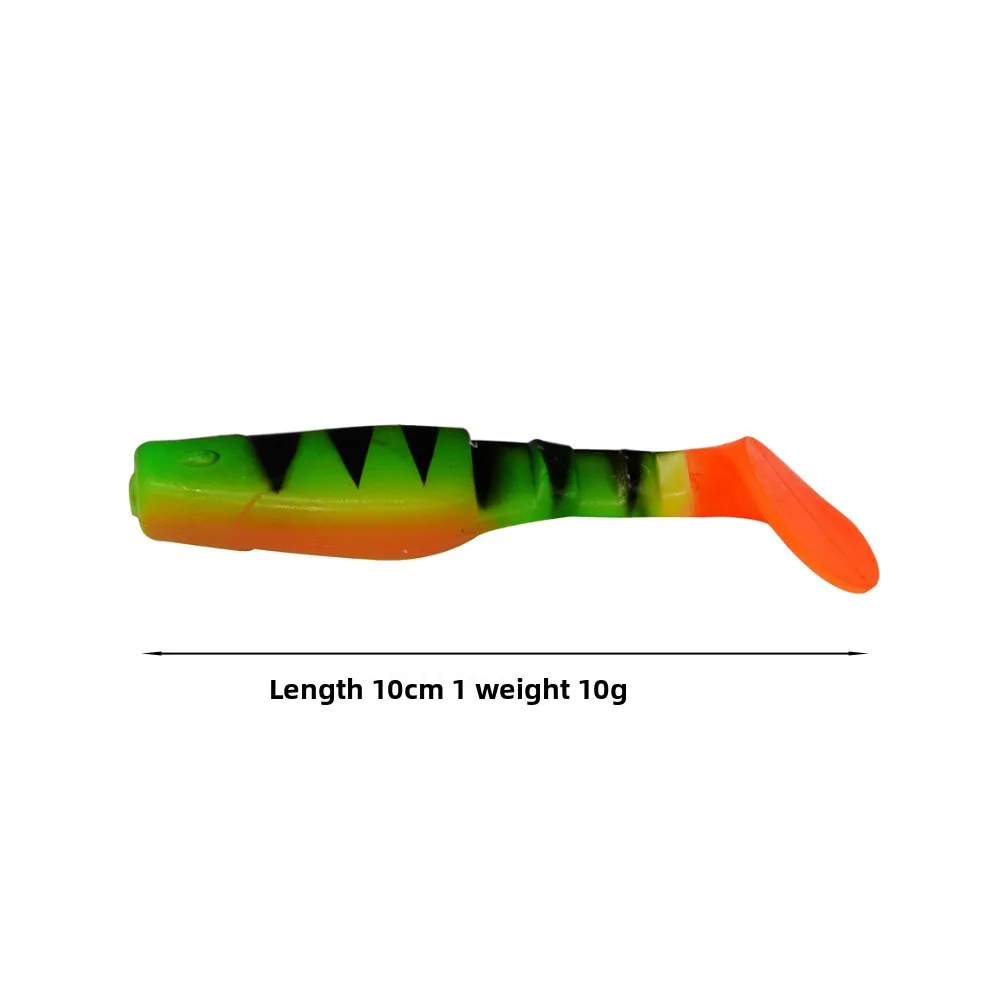 Segmented T‑Tail Soft Lure, PVC Flexible Swimbait for Freshwater Saltwater, Multi‑Joint Bait for Pike Bass Perch Fishing Lure