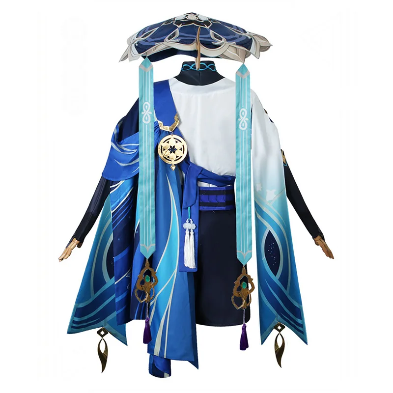 Wanderer Balladeer Scaramouche Cosplay Genshin Impact Cosplay Costume Hat Wig Halloween Carnival Party Role Play Outfit - view 2