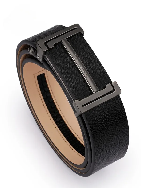 High end men's leather belt with automatic buckle inside, new suit belt with high-end feel, light colored waistband