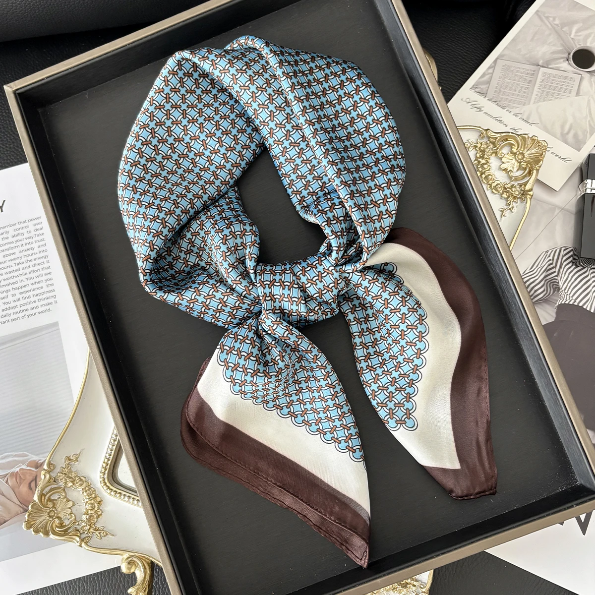 1PC Luxus Quadrat Schal Für Frauen 70*70cm Strand Schal Mode Dame Haar Kopf Bandana Wraps Weibliche halstuch Hijab Schal – Detail 11