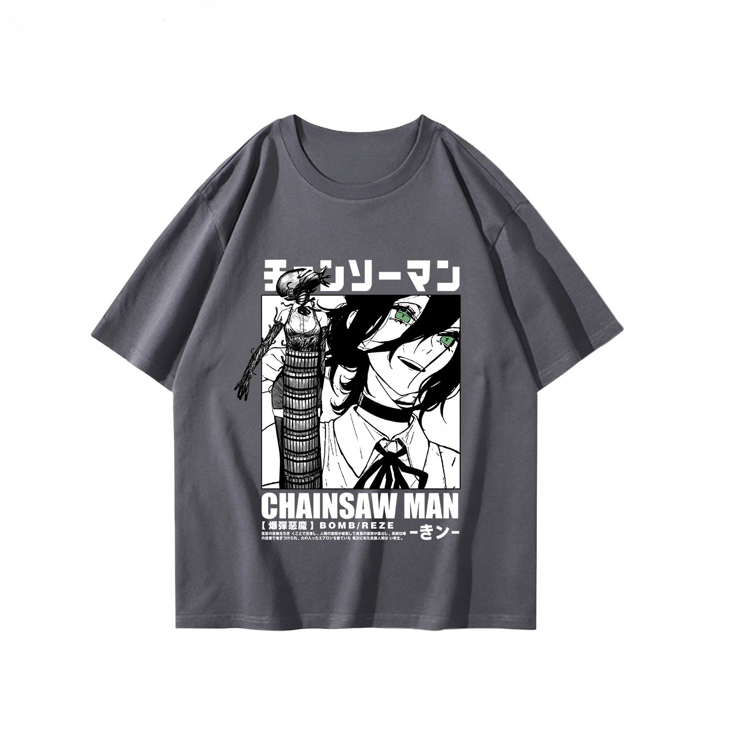 خمر الجرافيك تي شيرت Harajuku Y2k بلايز انمي ياباني بالمنشار رجل صعود تي شيرت مطبوع الرجال تيز موضة النساء الملابس #4