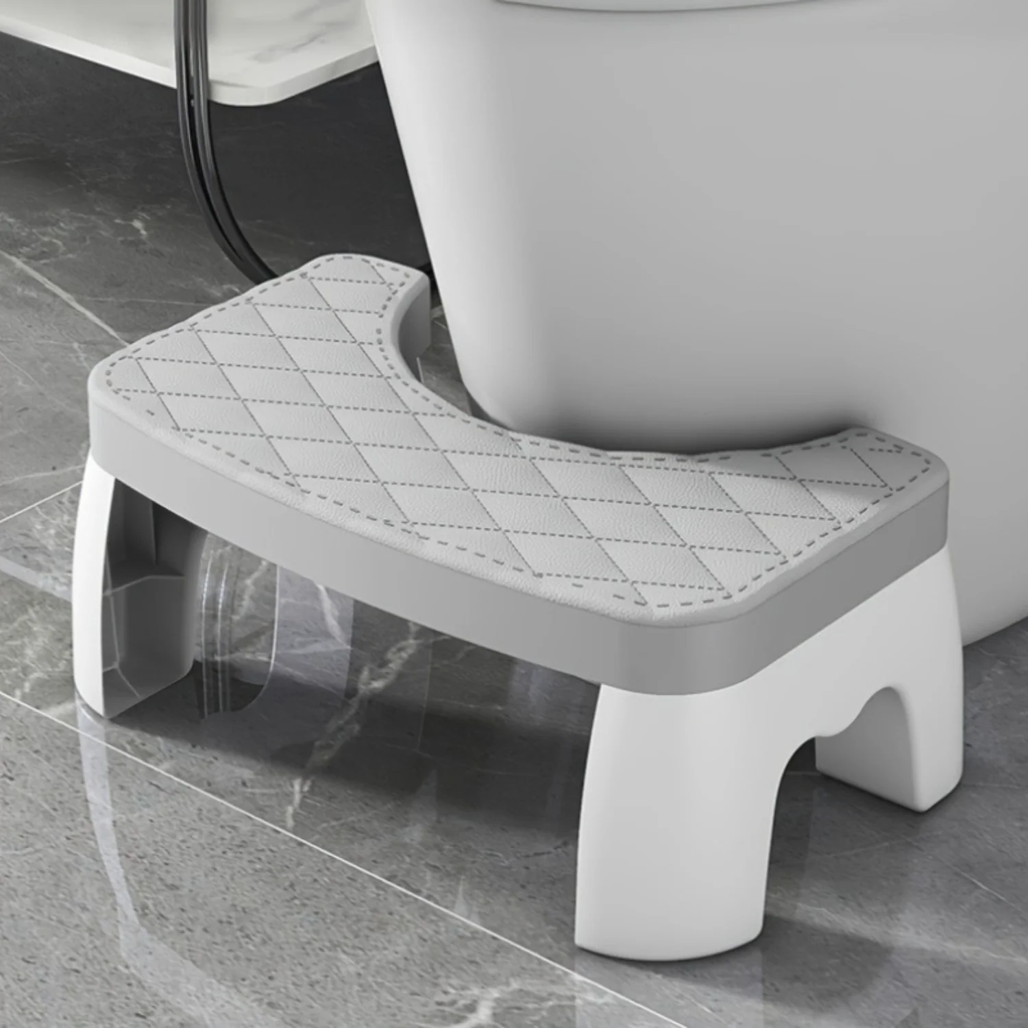 

1pc Non-Slip Plastic Toilet Step Stool for Adults - Waterproof Bathroom Squat Potty Stool, Comfort Design Foot Rest, Squatty Ped