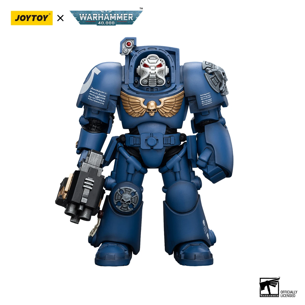 

Фигурка JOYTOY Warhammer 40K 1/18: Отряд Терминаторов Ультрамаринов с бластером Storm Bolter