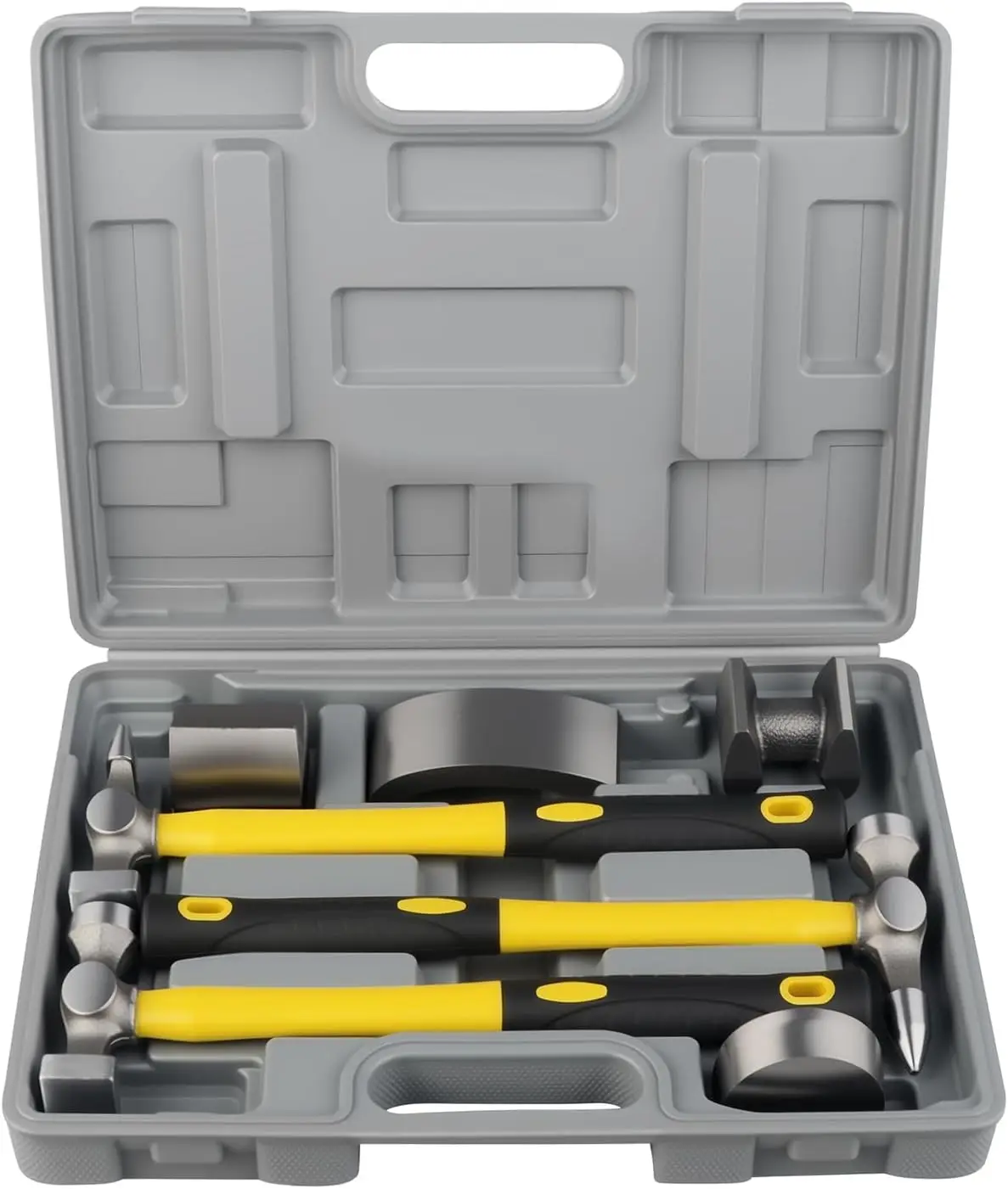 

7-Piece Auto Body Repair Kit with Panel Beating Hammer and Dolly Set for Dent Removal on Fenders