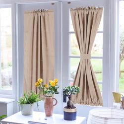 Blackout Curtain French Window Door Opaque Blinds Curtain 1 Panel for Living Room Bedroom 102x64cm/183x64cm/183x137cm
