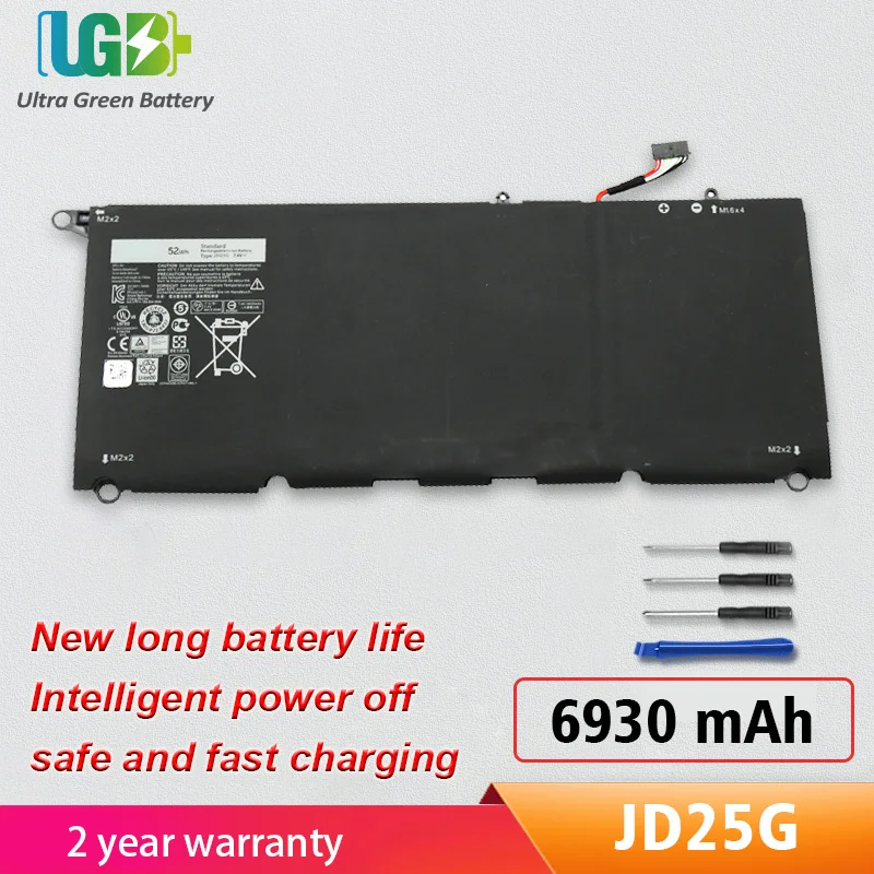 

UGB New JD25G Battery For Dell XPS 13 9343 9350 XPS13 13-9350 13-9343 13D-9343 P54G JHXPY 5K9CP 0N7T6 0DRRP RWT1R
