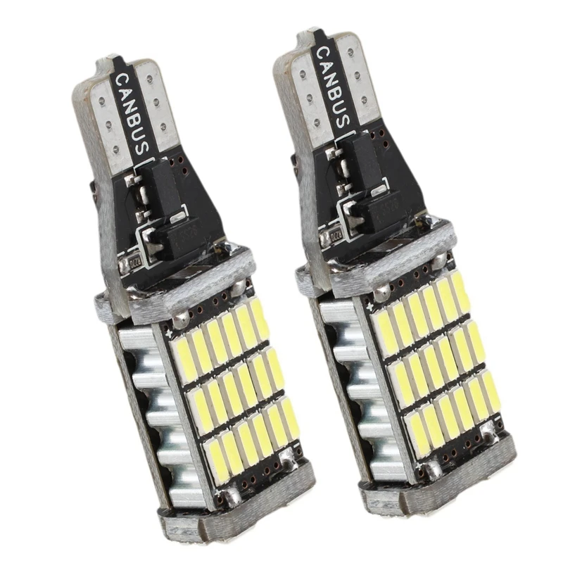 8X T15 W16W 45 SMD 4014 LED Car Reverse Back Light Bulbs 6000K White