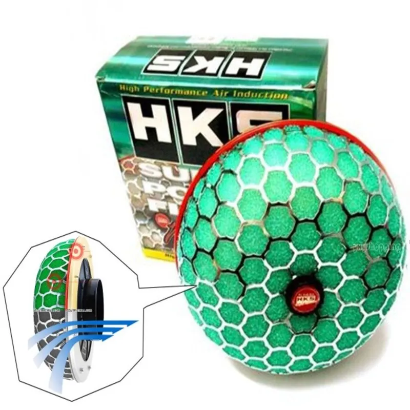 3''High HKS Super Power Air Filter Flow 80mm /100mm Intake Reloaded Cleaner Universal