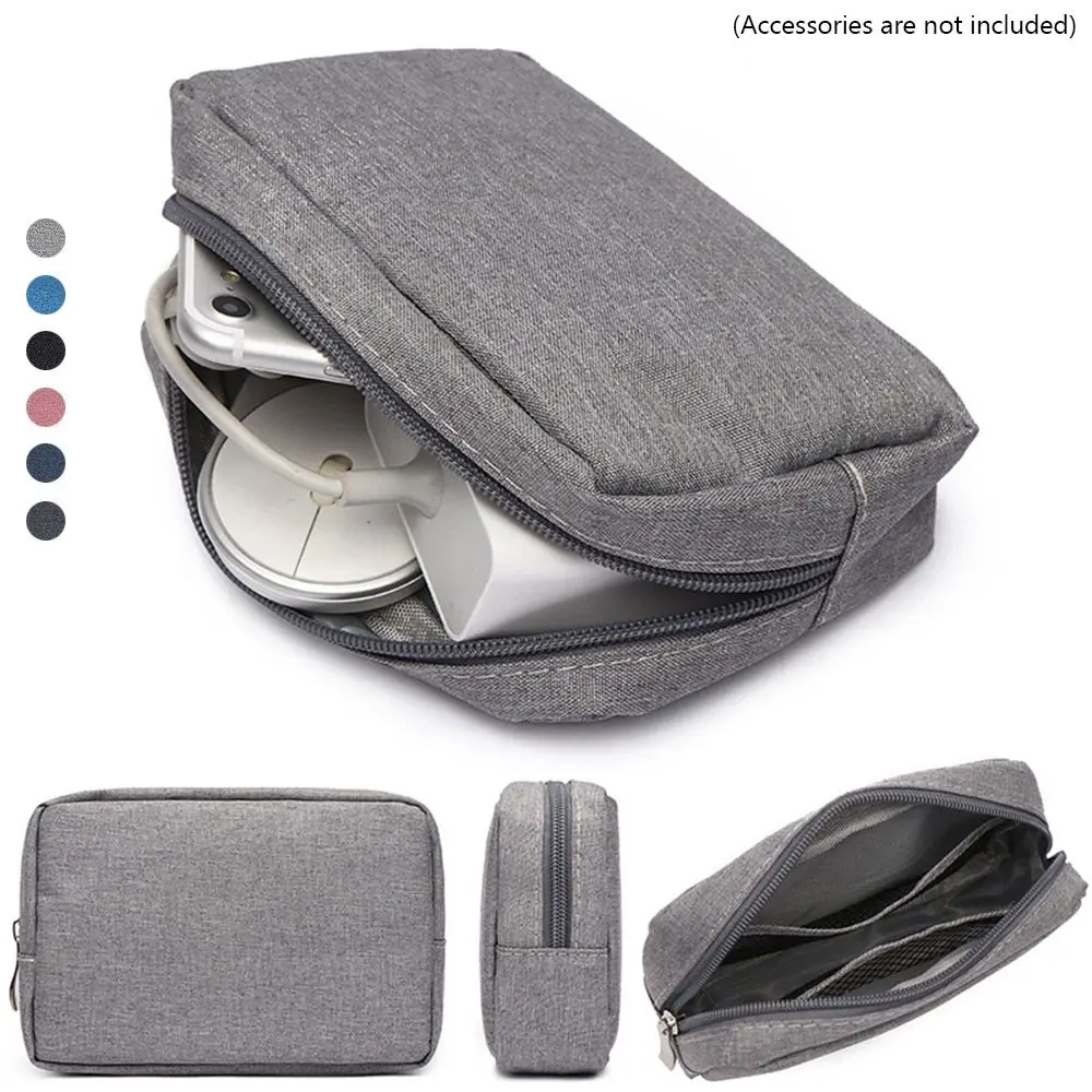 Portable USB Cable Earphone Organizer Storage Bag Gadget Devices Pouch Makeup Cover Digital Accessories