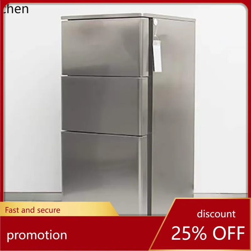 

HT Stainless Steel Tool Cabinet for Hair Salon, Three-Layer Storage Cabinet for Hairdressing Shop
