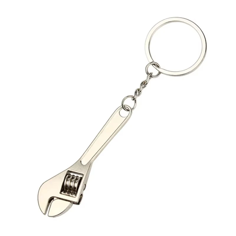Simulation Tool Keychain Metal Creative Wrench Keychain Car Small Gift Pendant Adjustable image 5