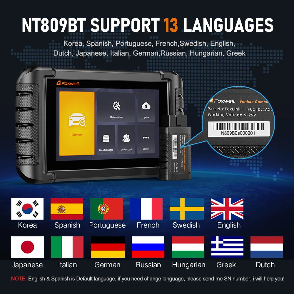 FOXWELL OBD2 Bluetooth Car Diagnostic Tool Bi-Directional Test 30+ Reset All System Code Reader OBD2 Scanner Automotivo