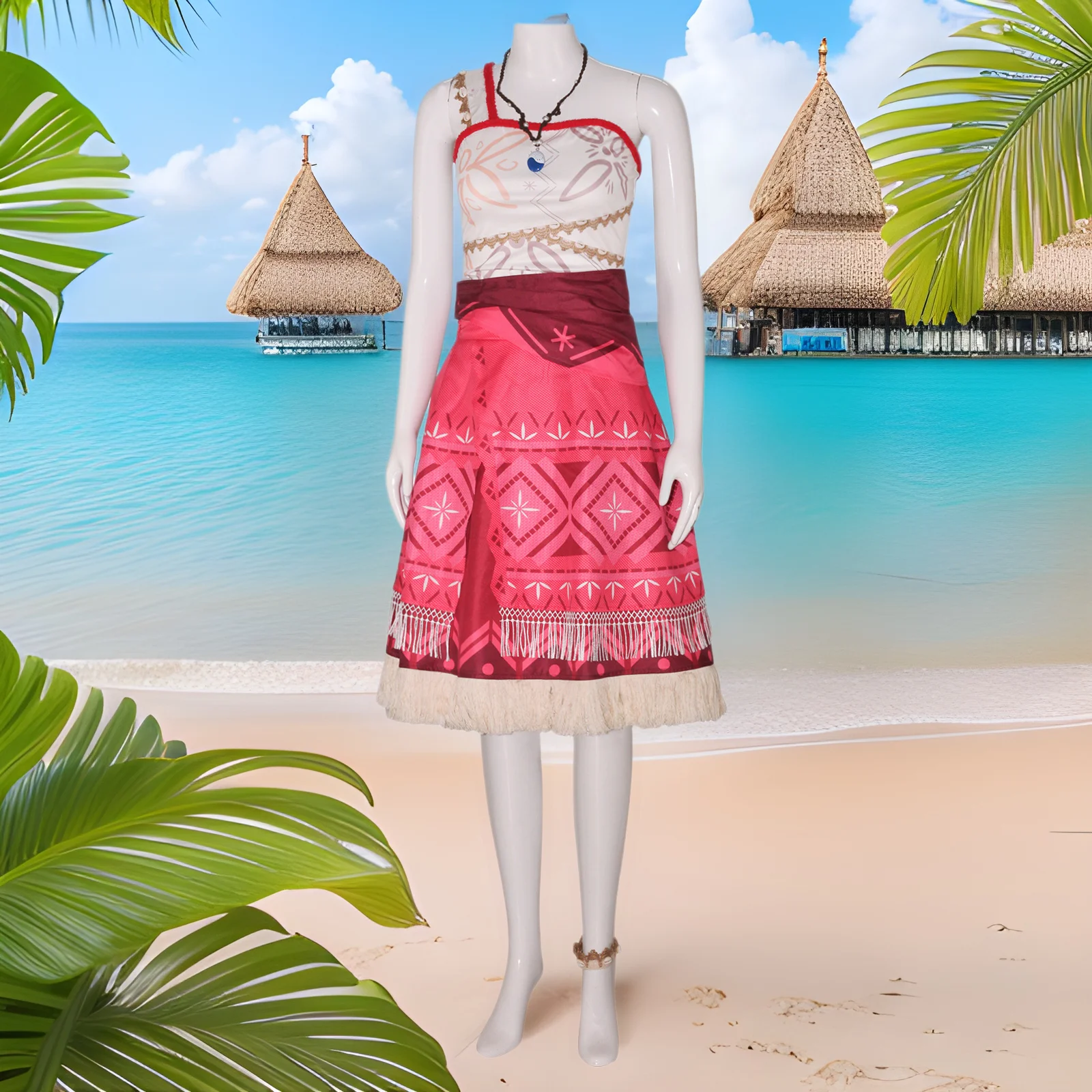 Moana cosplay traje moana cos terno maui moana mesmo traje de desempenho de palco