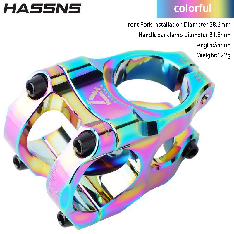 HASSNS MTB Stem AM/FR/DH Ultra-Light Hollow CNC Riser Bar Downhill Off-Road High Strength Forged Alloy 31.8mm Clamp​