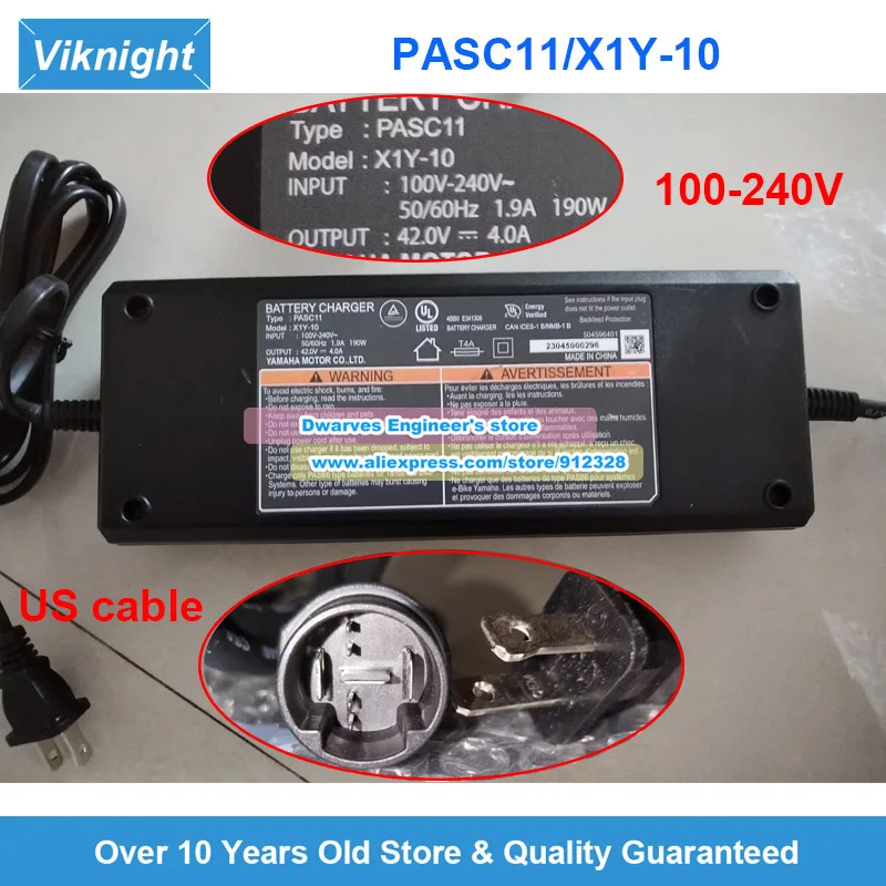 

Genuine 36V Battery Charger 42V 4A X1Y-10 X2X-00 X1R-10 PASC9 PASC11 FSP168-10S4AC8H BC222360040 for Yamaha PASC10 X0S-10 PASB6