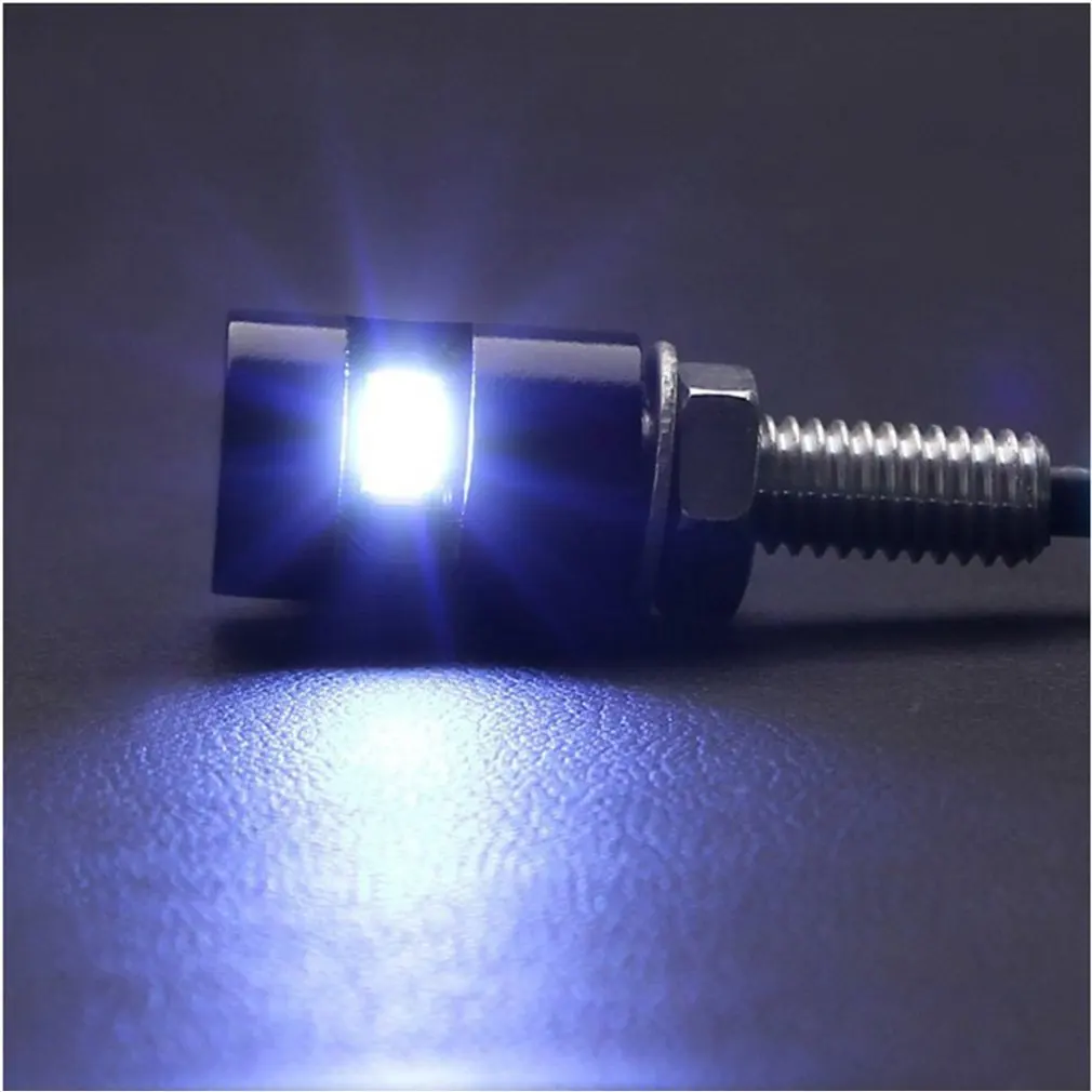 1pc Universal 12V LED Motorcycle Car Number License Plate Bolt Screw Light Lamp For Car & Motorcycle